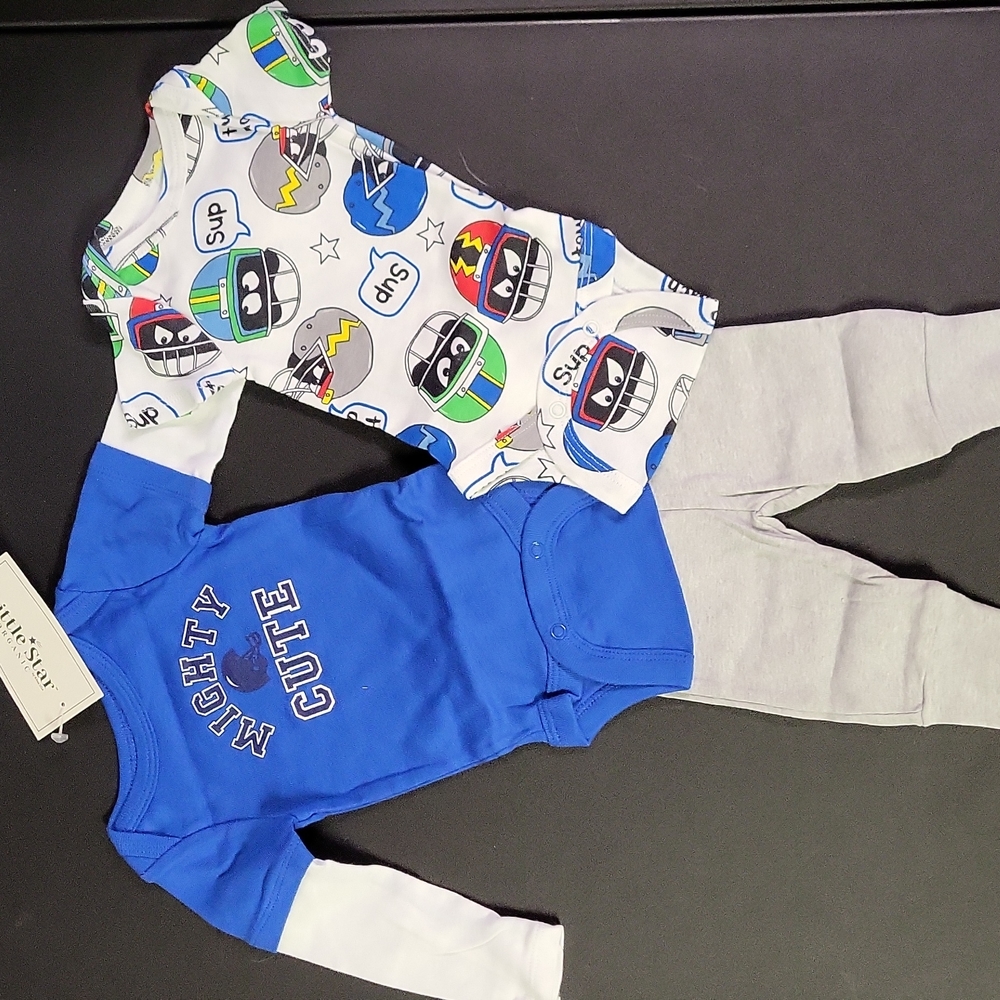 Little Star Organic 3 piece football outfit